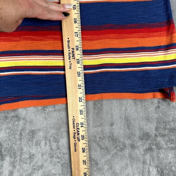 VTG Y2K Polo Jeans Co Ralph Lauren Baby Doll Tee Shirt Small Striped Colorful - Picture 2 of 7